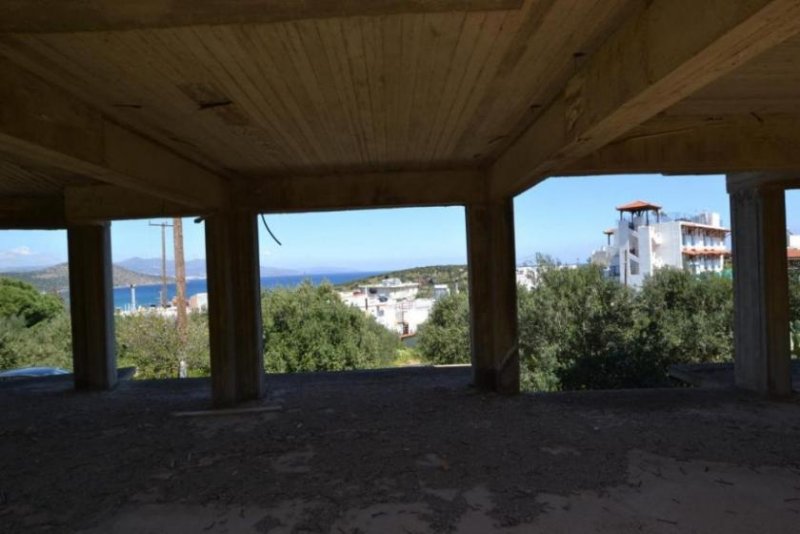 Istro Kreta, Istro: Unfertiges Gebäude mit offenem Meerblick von allen Zimmern zu verkaufen - Rohbau Haus kaufen